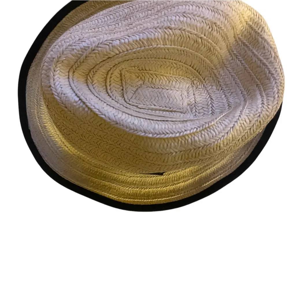 NWT Cubavera Straw Fedora Hat Kids L/XL‎